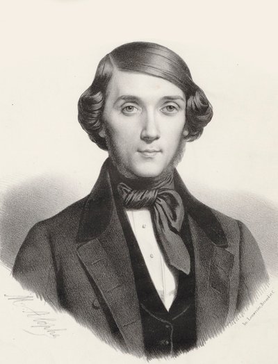 Portrait du pianiste et compositeur Jean-Henri Ravina - Marie Alexandre Menut Alophe
