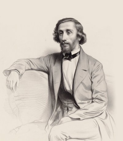 Portrait du pianiste et compositeur Julius Schulhoff 1825-1898, 1854 - Marie Alexandre Menut Alophe