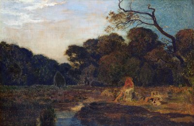 Amoureux dans un Paysage - Marie Auguste Emile Rene Menard
