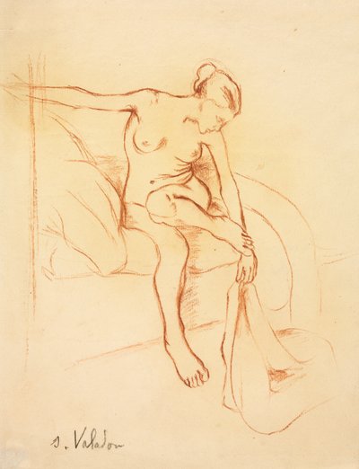 Femme nue assise sur un lit - Marie Clementine (Suzanne) Valadon