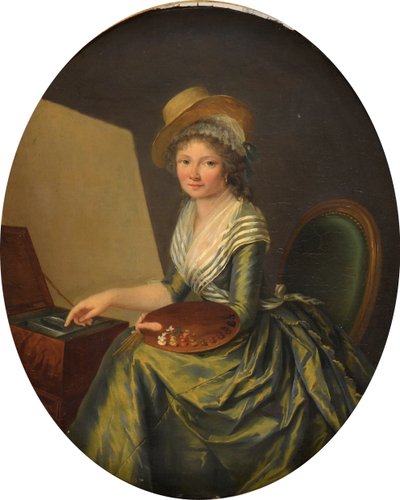 Autoportrait avec chevalet - Marie Elisabeth Lemoine