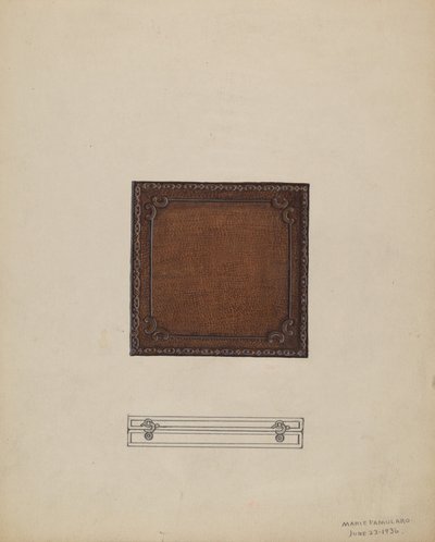 Étui à médaille en cuir, 1936 - Marie Famularo
