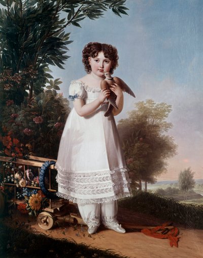 Portrait en pied de Napoleone Elisa Bacciochi, princesse de Piombino (fille d