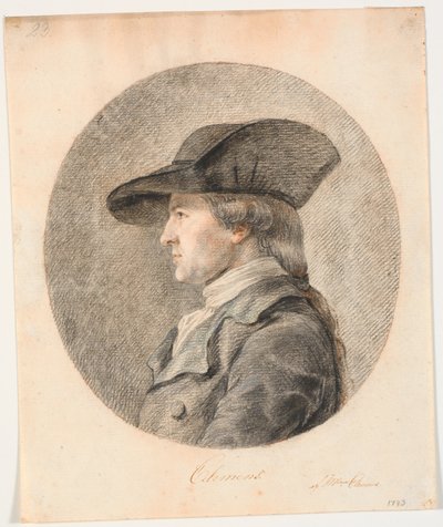Portrait de J.F. Clemens. Profil à gauche - Marie Jeanne Clemens