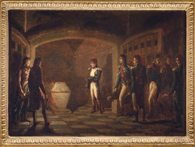 Napoléon devant la tombe de Frédéric le Grand, par Ponce-Camus, Marie Nicola - Marie Nicolas Ponce Camus