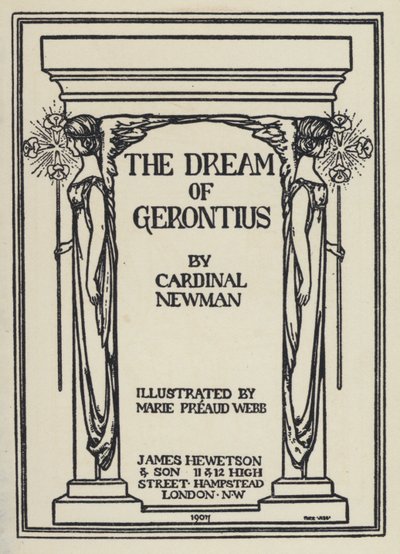 Illustration pour Le Rêve de Gerontius par le Cardinal Newman (lithographie) - Marie Preaud Webb