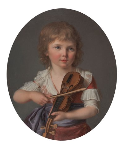 Maître Henri Gabiou jouant du violon - Marie Victoire Lemoine