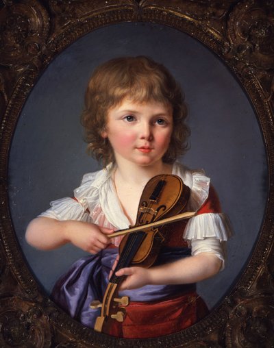Maître Henri Gabiou jouant du violon - Marie Victoire Lemoine