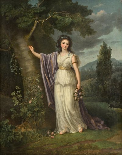Portrait de Mlle de Genlis - Marie Victoire Lemoine