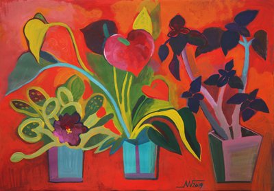 Plantes tropicales colorées - Marina Gorkaeva