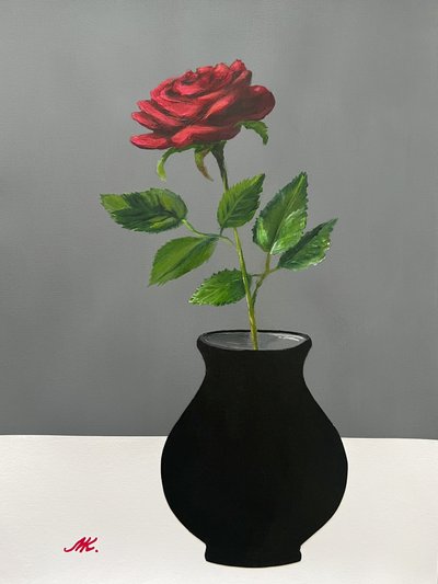 Élégante rose rouge - Marina Kozyr