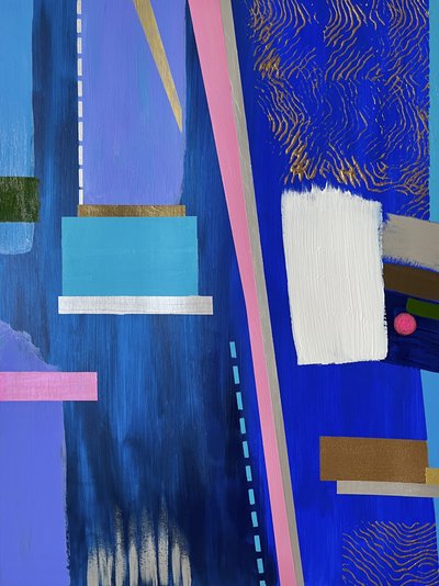 Géométrie bleue éclatante - Marina Kozyr