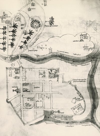 Carte de Jérusalem, du Livre des Secrets des Fidèles de la Croix (Liber Secretorum Fidelium Crucis) - Marino the Elder (after) Sanuto