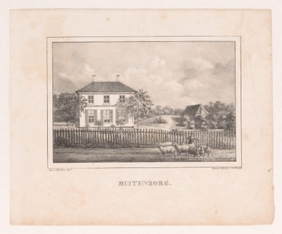 Vue sur la maison Buitenzorg - Marinus Adrianus van Straten