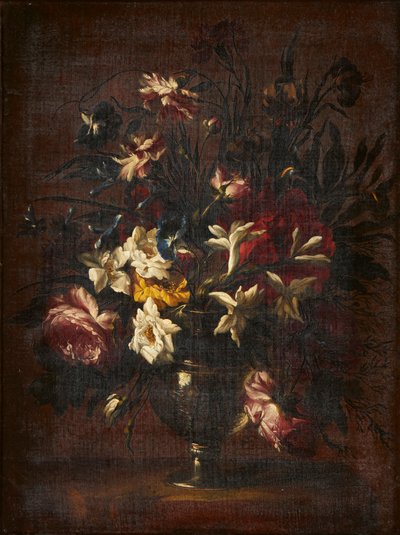 Nature morte de fleurs dans un vase en verre - Mario (attr.to) Nuzzi