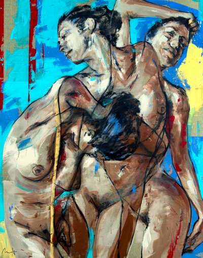Aesthesia No. 1, Series I, 2023 (acrylique et huile sur toile inversée) - Mario Henrique