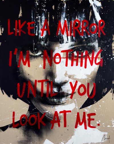 Like A Mirror, 2024 (acrylique et huile sur toile inversée) - Mario Henrique
