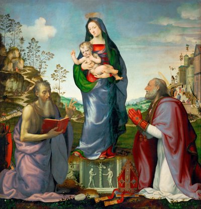 Madone et Enfant avec les saints Jacques et Zénobe, 1506 - Mariotto Albertinelli