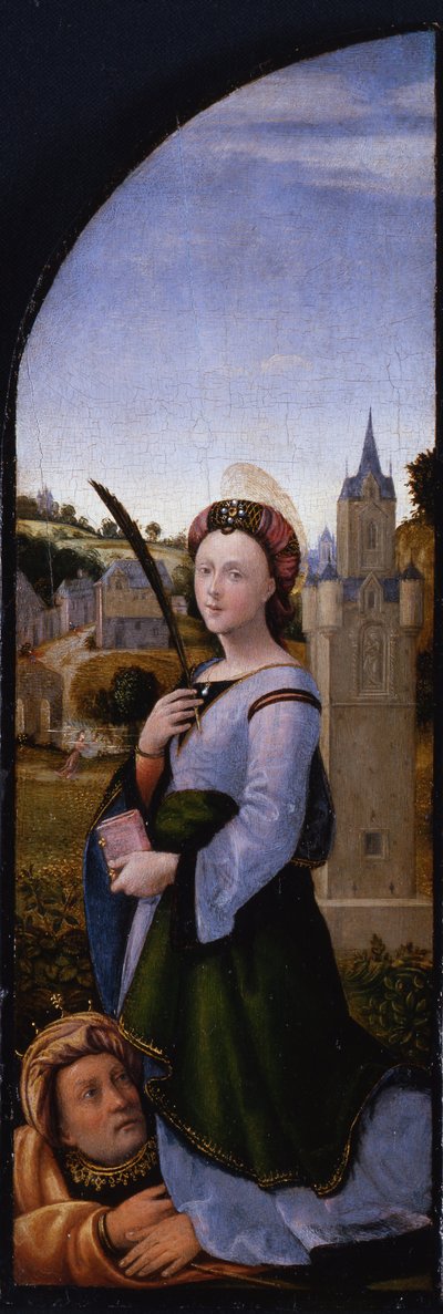 Triptyque : Sainte Barbe et son père Dioscurus - Mariotto Albertinelli
