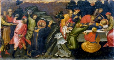 Lapidation et enterrement de Saint Étienne, le premier martyr chrétien, vers 36, vers 1394-1424 - Mariotto di Nardo