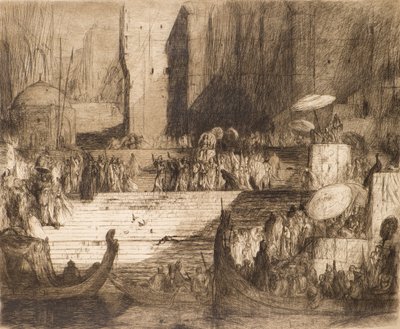 Cérémonie funéraire au Gange - Marius Alexander Jacques Bauer