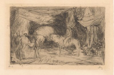 Bazar à Smyrne - Marius Bauer (signed by artist)