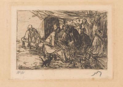 Café à Constantinople - Marius Bauer (signed by artist)