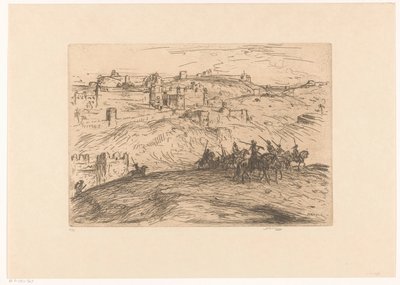 Cavaliers sur une colline - Marius Bauer (signed by artist)