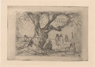 Figures sous un arbre - Marius Bauer