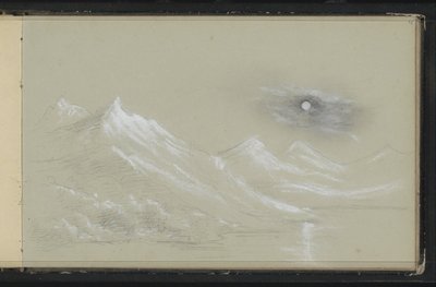 Paysage avec sommets enneigés - Marius Bauer