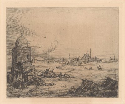 Vue de la ville avec des mosquées - Marius Bauer
