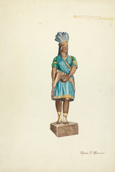 Indienne en bois, 1935-1942 - Marius Hansen