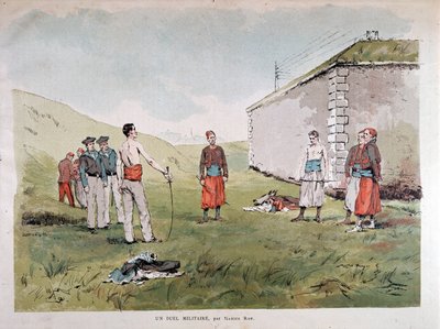 Un duel militaire - aquarelle de Marius Roy, Musée Carnavalet - Marius Roy