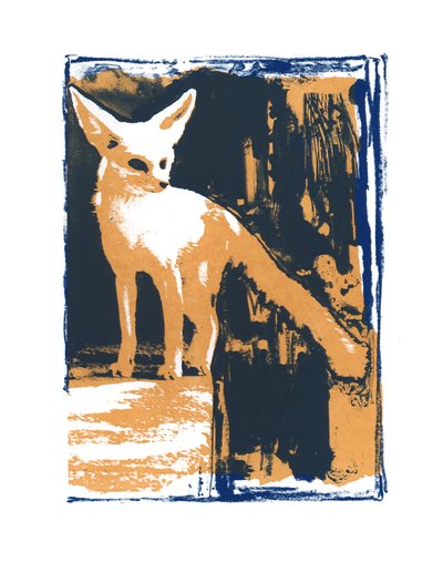 Petit renard du désert, 2015, (sérigraphie) - Mark Adlington