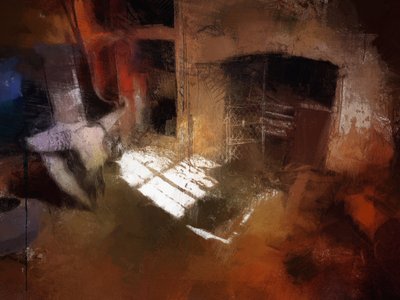 un atelier avec crâne à l