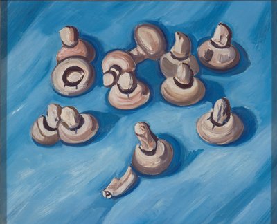 Champignons sur un fond bleu - Marsden Hartley