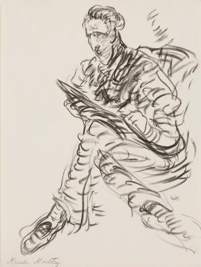 Autoportrait en dessinateur, vers 1908 - Marsden Hartley
