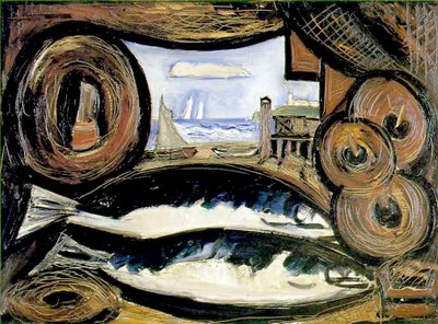 La Maison des Poissons, Nouvelle-Angleterre, 1934 - Marsden Hartley