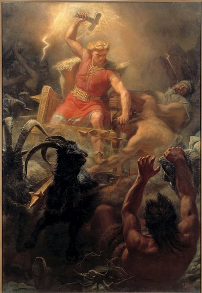 Le combat de Thor avec les Géants - Mårten Eskil Winge