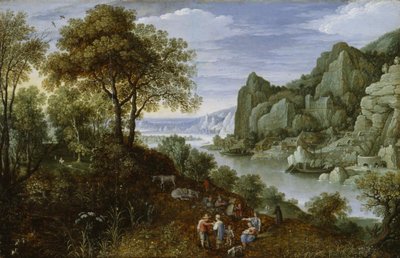 Paysage fluvial avec exploitation minière, 1620-29 - Marten Ryckaert