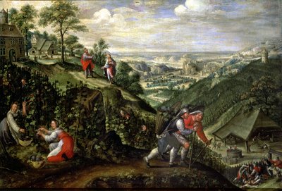 Octobre : Parabole des mauvais vignerons, vers 1580-90 - Marten van Valckenborch