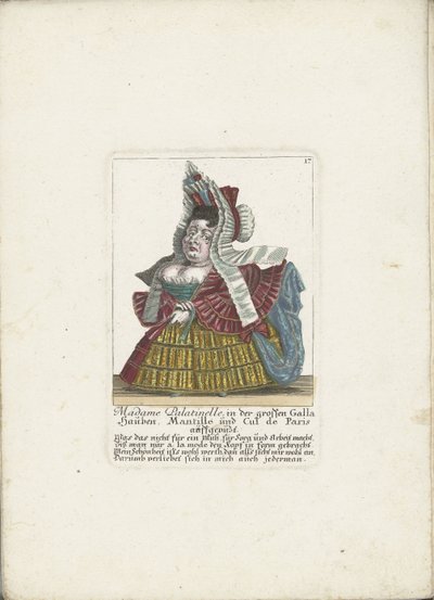 La naine française Madame Palatinelle, ca. 1710 - Martin Engelbrecht (attributed to)