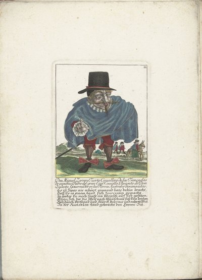 Le nain espagnol Don Miguel Zorrero Tuerto, vers 1710 - Martin Engelbrecht (attributed to)