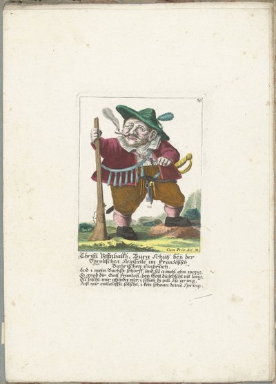 Le nain Christl Vestnbalkh, vers 1710 - Martin Engelbrecht (attributed to)