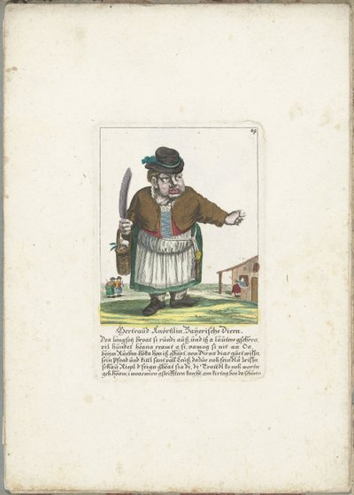 La naine Gertraud Knörtzlin, vers 1710 - Martin Engelbrecht (attributed to)