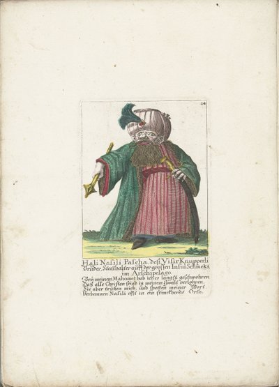 Le nain Hali Nasili Pascha, vers 1710 - Martin Engelbrecht (attributed to)