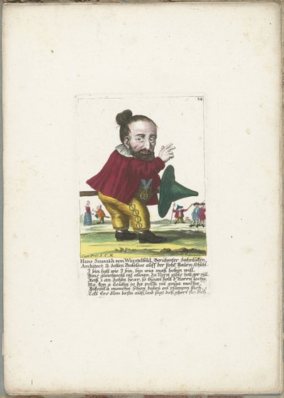 Le nain Hans Sausakh von Wurstelfeld, vers 1710 - Martin Engelbrecht (attributed to)