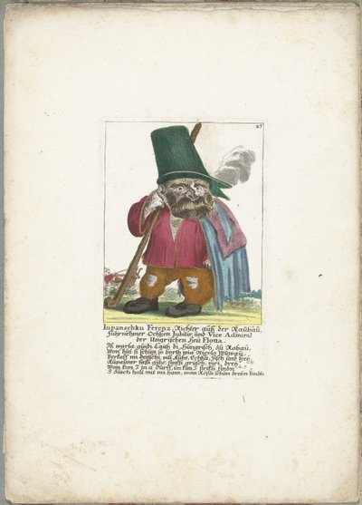 Le nain Iupanschku Ferenz, vers 1710 - Martin Engelbrecht (attributed to)