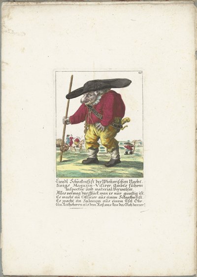 Le nain Liendl Schnekenfist, vers 1710 - Martin Engelbrecht (attributed to)