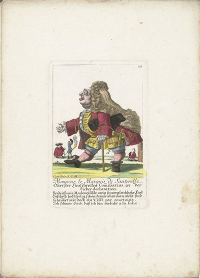 Le nain Monsieur le Marquis de Sauterelle, vers 1710 - Martin Engelbrecht (attributed to)